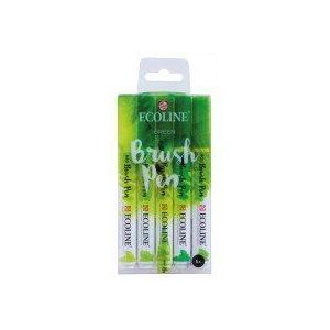 Ecoline brushpen set - Groen - 5st