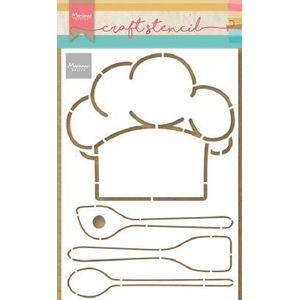 Ps8086 Craft stencil - Chefs hat & utensils