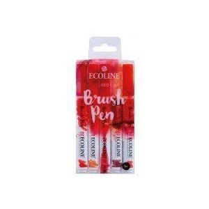 Ecoline brushpen set - Rood tinten 5st