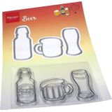 Ht1664 Stempel en snijmal - Hetty's Beer - 6 delige set