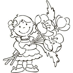 Ec0124 Stempel - Eline's Flower Girlz Boterbloem
