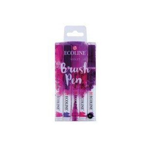 Ecoline brushpen set - Violet tinten 5st