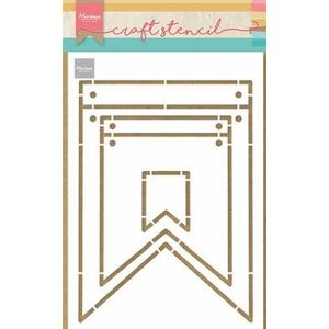 Ps8083 Craft stencil - Banners - A5