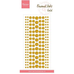 Pl4523 Enamel dots - Gold Glitter 156 dots in 3 veschillende maten