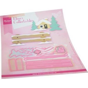 Col1503 Collectable snijmal - Eline's Winter accessories 10 delige set - 116x75mm