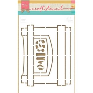 Ps8048 Craft stencil - Fire Place - by Marleen - Marianne design