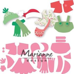 Col1438 Collectable snijmal - Eline's Mice Kerst outfits - Marianne design