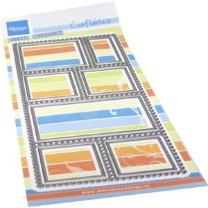 Cr1658 Craftable snijmal - Postzegel mal - Layout Stamps slimline is een 8 delige snijmal - 94x203mm