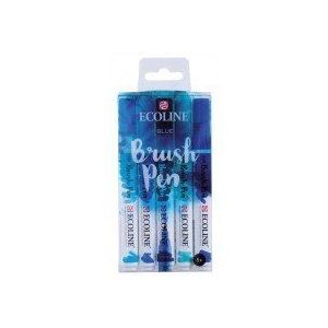 Ecoline brushpen set - Blauw tinten 5st