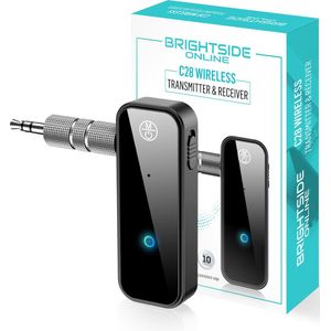Brightside Bluetooth adapter aux - Bluetooth transmitter en receiver- Bluetooth zender - Bluetooth 5.0 - Compact - HD