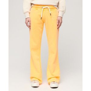 Superdry Damen Neon Vintage Logo Jogginghosen mit Niedriger Leibhöhe und Schlag Orange - Größe: 34