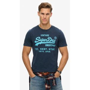 Superdry Herren Neon Vintage T-shirt mit Logoprint Marineblau - Größe: M