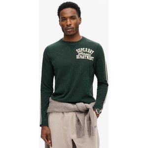 Superdry Herren Grün Vintage Athletic Langarmoberteil Mit Streifen, Größe: S