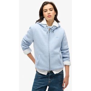 Superdry Women's Essential Kapuzenjacke mit Teddyfellfutter Hellblau - Größe: 38