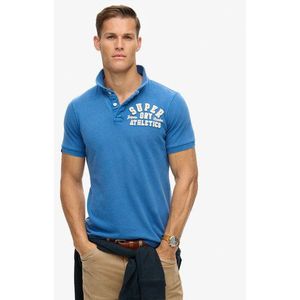 Superdry Herren Blau Vintage Athletic Polohemd mit Logo-Druck, Größe: XXL