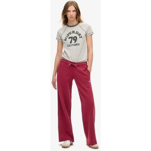 Superdry Damen Essential Jogginghosen mit Geradem Bein und Logo Rot - Größe: 40