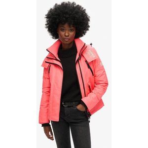 Superdry Damen Mountain Windbreaker Jacke mit Kapuze Pink - Größe: 44
