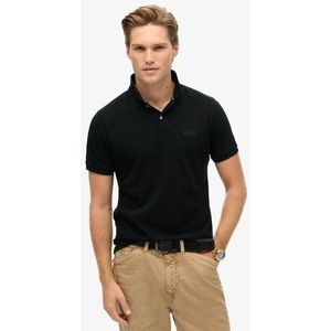 Superdry Herren Klassisches Polohemd aus Pikee Schwarz - Größe: S