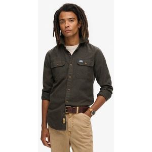 Superdry Herren Trailsman Hemdjacke in Lässiger Passform Grün - Größe: L