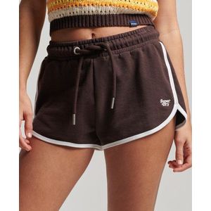 Superdry Damen Vintage Jersey Racershorts Braun - Größe: 42