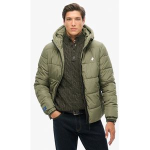 Superdry Herren Sports Steppjacke mit Kapuze Grün - Größe: L
