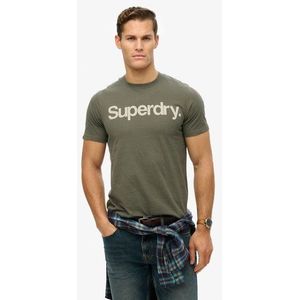 Superdry Men's Core T-shirt mit Logo Kaki - Größe: L