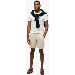 Superdry Herren Shorts mit Kordelzug aus Leinen Braun - Größe: L