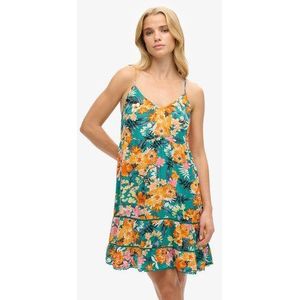 Superdry Damen Strand-minikleid mit Spaghettiträgern Türkis - Größe: 38