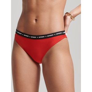 Superdry Damen Elastisches Micro Bikinihöschen aus Recyceltem Material Rot - Größe: 44