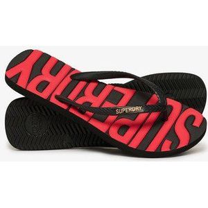 Superdry Women's Core Flip-flops mit Logo Schwarz - Größe: 5-6