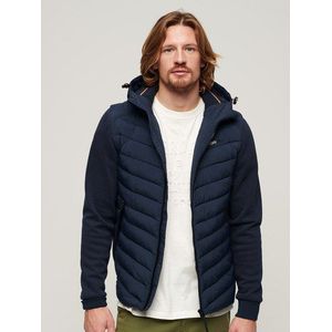 Superdry Herren Storm Hybrid Steppjacke mit Kapuze Marineblau - Größe: S