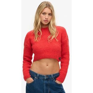 Superdry Damen Kurzer, Strukturierter Vintage-strickpullover Orange - Größe: 36