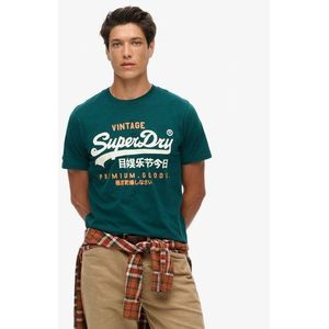 Superdry Herren Klassisches Vintage Logo Heritage T-shirt Grün - Größe: XL