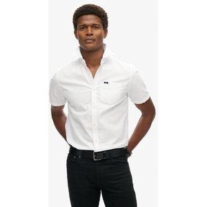 Superdry Herren Oxford Kurzarmhemd Weiß - Größe: XL