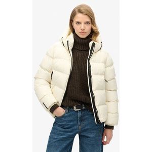 Superdry Damen Sports Steppjacke mit Kapuze Weiß - Größe: 40