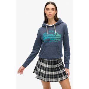 Superdry Damen Hoodie mit Farblich Abgestimmtem Vintage-grafiklogo Blau - Größe: 38