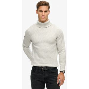 Superdry Herren Hellgrau Angerauter Rollkragenpullover, Größe: M