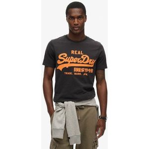 Superdry Herren Neon Vintage T-shirt mit Logoprint Braun - Größe: XL