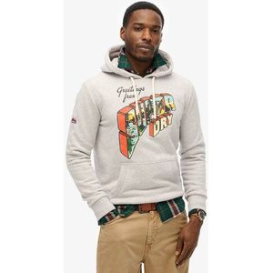 Superdry Herren Hoodie mit Archive-grafik Hellgrau - Größe: M