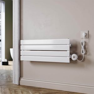 SONNI Badheizkörper Elektrischer Paneelheizkörper Weiß Mit Programmierbare Thermostate für Handtuchwärmer Handtuchheizkörper Elektrisch mit Timerfunktion und Temperaturregler