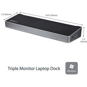 StarTech Triple monitor USB 3.0 docking station 1x HDMI 2x DisplayPort - USB3DOCKH2DP