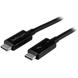 StarTech.com Thunderbolt 3 (40Gbps) USB-C kabel Thunderbolt, USB en Displayport compatibel 0.5m