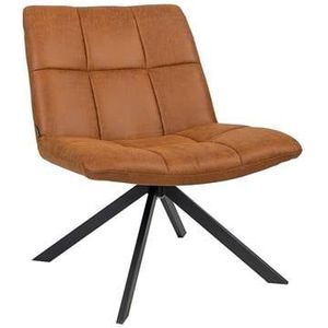 Bronx71 Industriële fauteuil Eevi cognac eco-leer