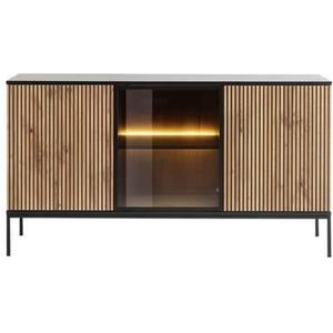 NADUVI Collection - Tiana - Dressoir - Bruin/Zwart - Hout/Metaal