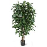 Ficus Exotica deluxe kunstplant 150cm - groen