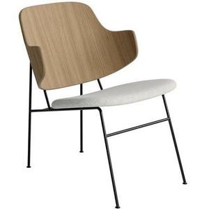 Audo Copenhagen The Penguin fauteuil naturel eiken, zitting Hallingdal