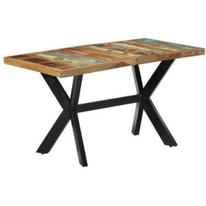 VidaXL Eettafel 140x70x75 cm - Massief Gerecycled Hout