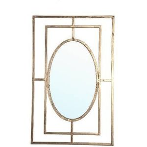 PTMD Spiegel Rion - 51x1x80 cm - Ijzer - Goud