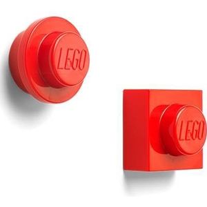 Magneten set van 2x2, Rood - LEGO