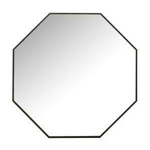 J-Line spiegel Achthoek - glas|metaal - zwart